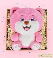 45 cm Hediye Kutulu Gülümseyen Mani: Kalpleri Isıtan Yumuşacık Peluş (Pembe)