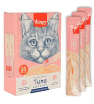 Wanpy Ton Balıklı ve Karidesli Sıvı Kedi Ödülü 25x14 gr (Bej)