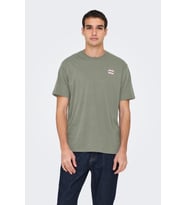 ONLY & SONS ONSDAWSON Erkek Regular Fit Kısa Kollu T-Shirt  Günlük Kullanım (Açık Yeşil)