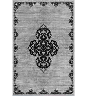 Eliana Home Baskılı, Yıkanabilir Kaymaz Taban Salon Halısı LNA0041-SD1086 100x150 cm (Gri)