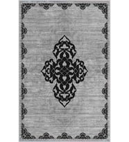 Eliana Home Baskılı, Yıkanabilir Kaymaz Taban Salon Halısı LNA0041-SD1086 100x150 cm (Gri)