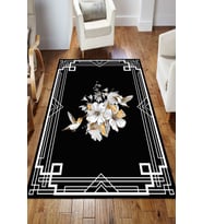 Dijital Kaymaz Taban Yıkanabilir Salon Halısı Mutfak Halısı Koridor Halısı Yolluk ND-HS-561 (Çok Renkli)