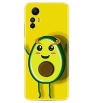 Xiaomi Redmi Note 12S Kılıf Resimli Desenli Silikon Platinium Series Sevimli Avokado 1880