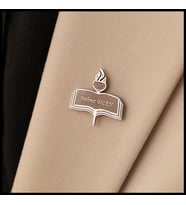 Rhoudium Kaplama Ahşap Kutulu Kişiye Özel Öğretmenler Günü Yaka İğnesi