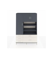 Hyperion Dolap 9 Raflı 5 Çekmeceli 3 Kapaklı 132x44x195 Antrasit-Antrasit/Aytaşı