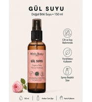 Minia Bahçe Gül Suyu – Rosa Damascena Hidrosol, Yüz, Cilt ve Saç Bakımı, 150 ml