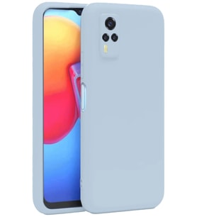 Newface Vivo Y53S Kılıf Nano içi Kadife Silikon - Buz Mavi