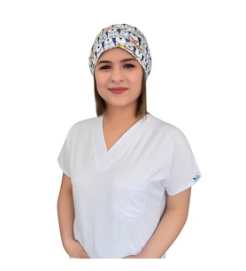Panda Ayı Kardeşler Desenli Doktor Hemşire Hastane Cerrahi Bone