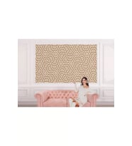 Pastel Renkli Geometrik Desenli Duvar Kağıdı-5786