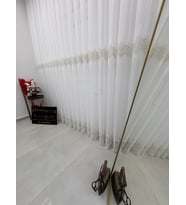 NİVEMESHOME ELİN 2573 GOLD DETAY 1/2,5 PİLELİ TÜL PERDE APM