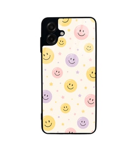 Lexroo Galaxy A07 Kılıf Kamera Korumalı Desenli Lusi Kılıf - Gülen Yüzler