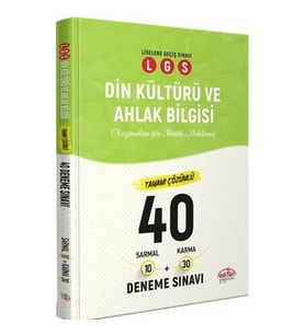 Editör Yayınları 8. Sınıf Lgs Din Kültürü Ve Ahlak Bilgisi Tamamı Çözümlü 40'Lı Deneme