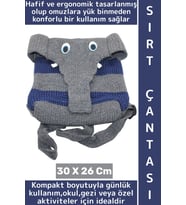 Konforlu Gündelik Okul Gezi Mitolojik Mahendra Fil Tasarımlı Şık Kadın Erkek Sırt Çantası 30 X 26 Cm