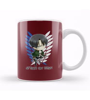 Attack on Titan Manga Art Levi Ackerman Chibi Kupa Bardak Porselen