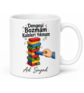 Denge Oyunu Oynayanlara Denge Ustası Yıkılmayan Kule Gerilim Kupa Bardak Hediye