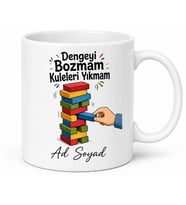 Denge Oyunu Oynayanlara Denge Ustası Yıkılmayan Kule Gerilim Kupa Bardak Hediye