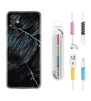 INFINIX Note 11 Pro Note 10 Hot 9 Play Kılıf Kablo Koruma Spiral Silikon Foid Green 1643
