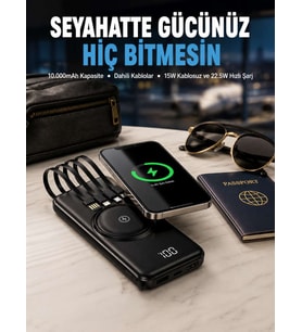 Kompakt Tasarım, Güçlü Performans – 10000mAh Kablosuz Powerbank