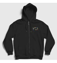 Presmono Unisex Siyah Logo V2 Muse Fermuarlı Kapüşonlu Sweatshirt 70281tt