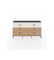 Arges Konsol 2 Raflı 4 Çekmeceli 4 Kapaklı 176x30x99 Antrasit-Aytaşı/Çam