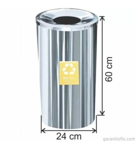 Garanti Metal 1802 Metal İçin Geri Dönüşüm Çöp Kovası (27 Litre)
