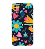 PrintiFy Samsung Galaxy M21 ile Uyumlu Retro Color 1  Kamera Korumalı Şeffaf  Kılıf