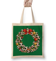 Football Multiface Christmas Wreath Bez Çanta Uzun Saplı