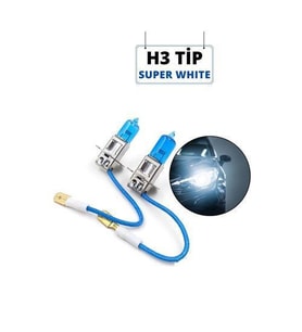 ModaCar H3 Tip Beyaz Işık Far Ampül Seti