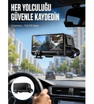 Çift ve Üçlü Lens Seçeneği ile Tüm Açılardan Kayıt Yapan Araç Kamerası Yeni Nesil
