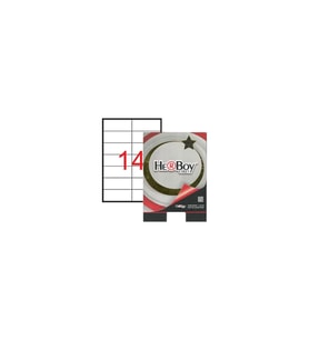 Herboy Laser Etiket 100 Yaprak 105 x 41 MM Lazer Yazıcı Etiketi