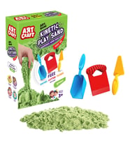 Art Sand Aksesuarlı Yeşil Oyun Kumu 1000 Gr. - Kinetik Kum Seti - Natural Kum - Doğal Kum