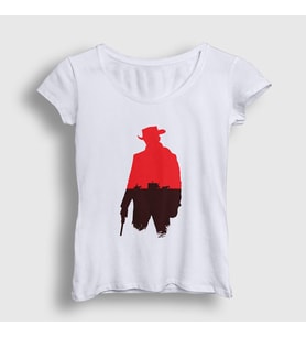 Presmono Kadın Beyaz Waggon Film Django Unchained T-Shirt 243898tt