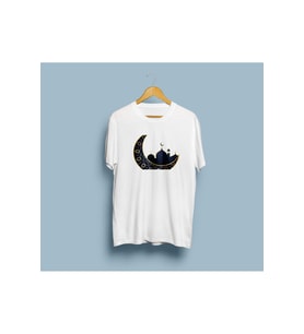 Oversize Mübarek Ramazan Bayramı Ayı tasarım unisex T-shirt