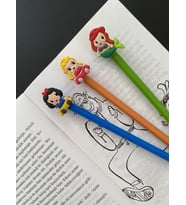 Disney Princess Figürlü Sevimli Kalem Süsü 3'lü Set