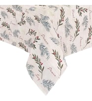 Elrene Home Fashions Tatil Ağacı Süslemeleri Kumaş Masa Örtüsü, Noel Masa Örtüsü, 152,8 cm x 300,8 cm, Dikdörtgen