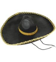 NessiWorld Sombrero Meksika Şapkası Mariachi Altın Şeritli Yetişkin Boy
