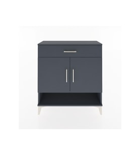 Arges Şifonyer 2 Raflı Tek Çekmeceli 2 Kapaklı 88x30x96 Antrasit-Antrasit