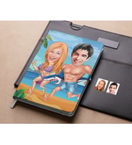 Bk Gift Kişiye Özel Sevgililer Karikatürlü Beyaz Defter-8 , Arkadaşa Hediye , Sevgiliye Hediye