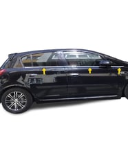 BLUEOTO Opel Corsa D (2007-2015) Krom Cam Çıtası Paslanmaz Çelik 6 Parça