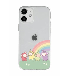 Iphone 12 Uyumlu Teletubbies Desenli Şeffaf Telefon Kılıfı