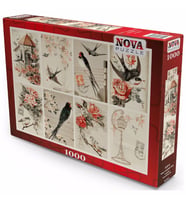 Nova 1000 Parça Kuşlar ve Çiçekler Kolaj Puzzle - Jodielee