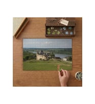 Hotin Kalesi - Nehir - Manzara Tasarımı 240 parça Ahşap Puzzle Ahşap Kutuda MP01433