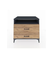 Kronos Şifonyer Tek Raflı 2 Çekmeceli 88x59x80 Antrasit-Çam