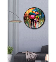 Renkli S¸emsiye Duvar Saati - 29 cm