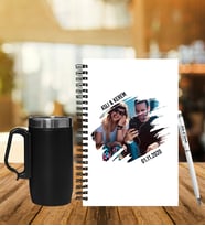 Sevgiliye Özel Ahşap Defter Kalem & Termos Mug Hediye Seti