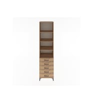 Hyperion Dolap 4 Raflı 5 Çekmeceli 60x44x243 Çam-Çam