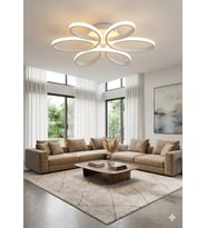 Lzy Avize Store Yonca 6’lı Beyaz Plafonyer – Salon, Mutfak, Çocuk Odası, Yemek Masası ve Antre Için Modern LED