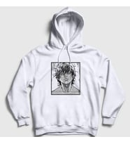 Presmono Unisex Beyaz Cool Anime Hanma Baki Kapüşonlu Sweatshirt 317357tt