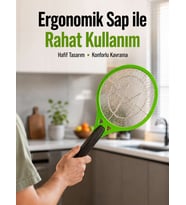 Pil ile Çalışan Elektrikli Sivrisinek Raketi Kimyasal İçermeyen Hijyenik Çözüm Yeni Nesil