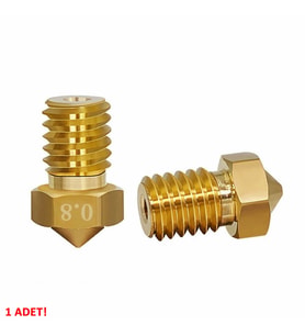 0.8mm x 1.75mm M6 Prinç Nozzle 3D Yazıcı Printer 1.75mm Filament Uyum MK8 CR-10 CR-10S Ender 3